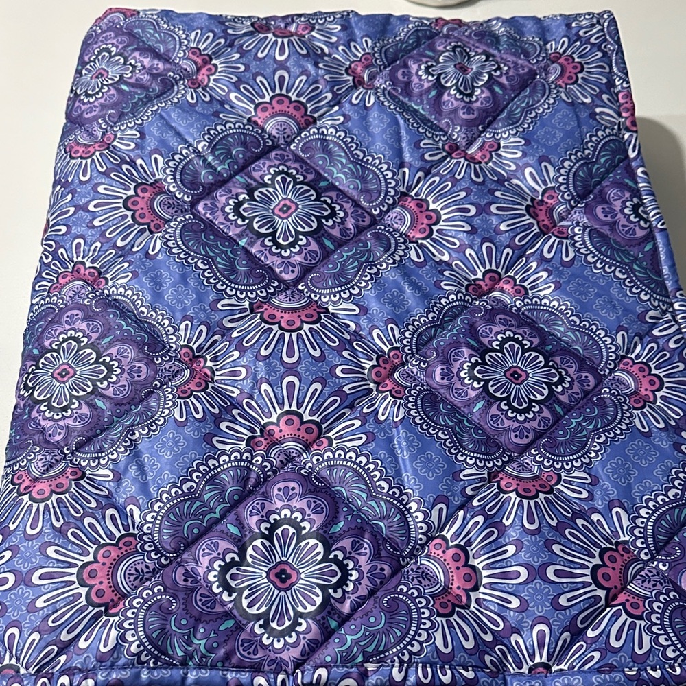 Floral Blue and Purple Blanket